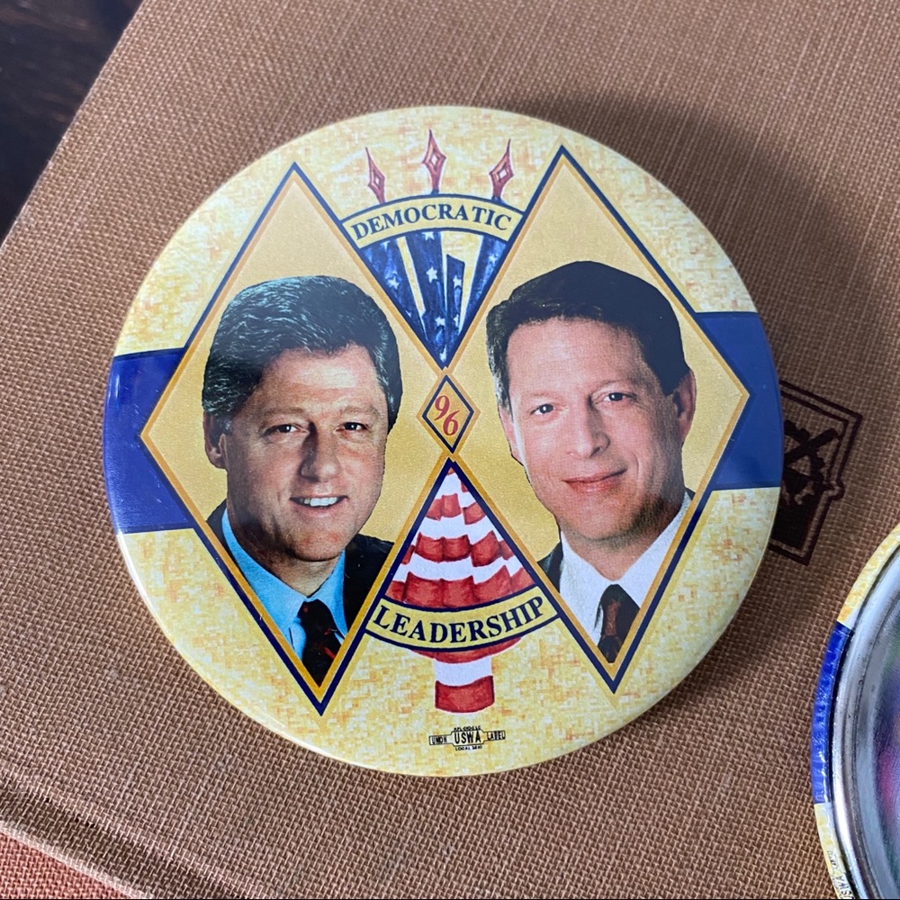 Bill Clinton 96 Re Election Campaign Pin